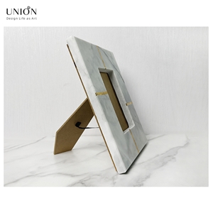UNION DECO White Marble Picture Frame For Living Room 4"X6"