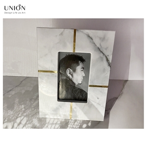 UNION DECO White Marble Picture Frame For Living Room 4"X6"