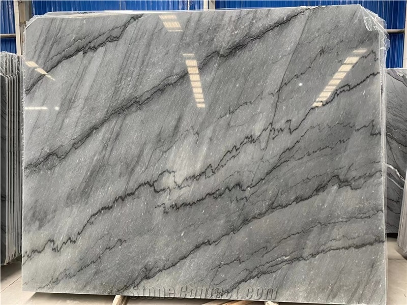 China Bruce Grey Marble Slabs Guangxi Grey Marble