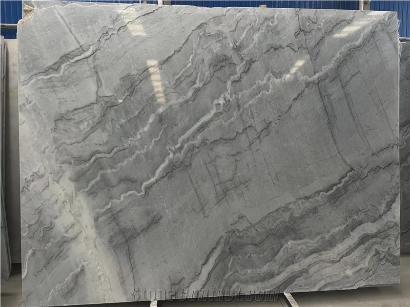 China Bruce Grey Marble Slabs Guangxi Grey Marble