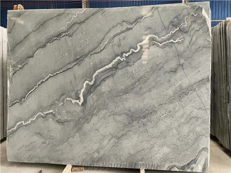 China Bruce Grey Marble Slabs Guangxi Grey Marble