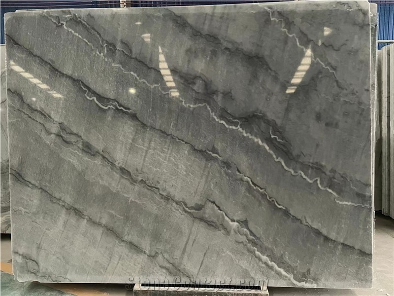 China Bruce Grey Marble Slabs Guangxi Grey Marble