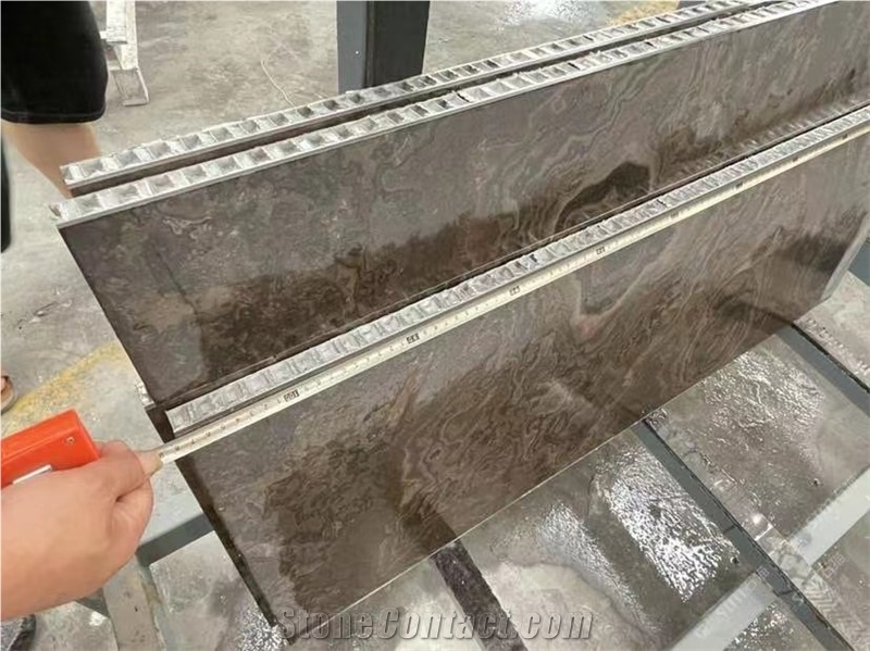 Gray Marble Backed Aluminum Honeycomb Panel