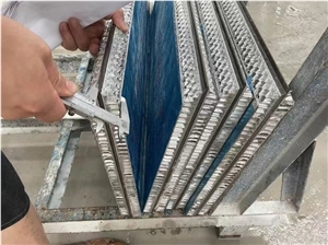 Gray Marble Backed Aluminum Honeycomb Panel