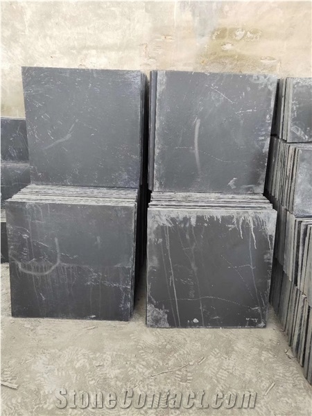 Black Slate Split Floor Tiles Big Size