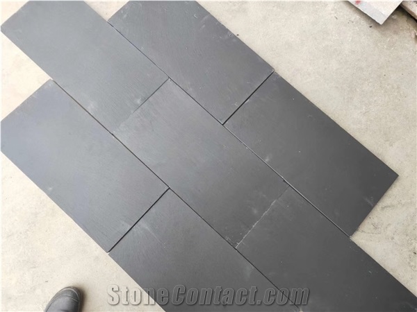 Black Slate Split Floor Tiles Big Size