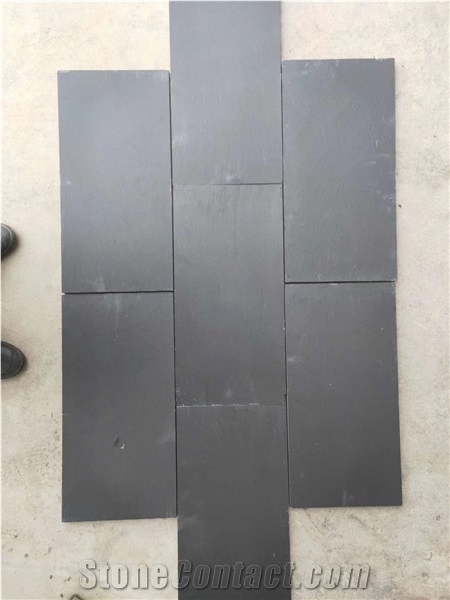 Black Slate Split Floor Tiles Big Size