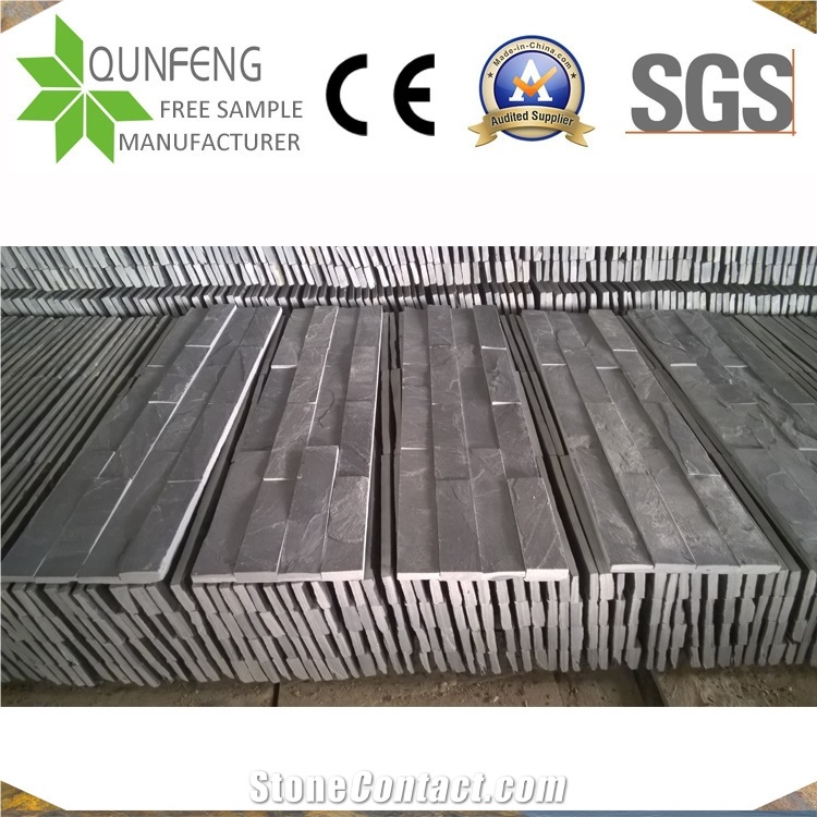 Cheap Black Stone Wall Decor Stacked Slate Culture Stone