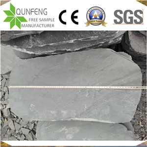 China Black Crazy Random Stone Courtyard Road Pavers Slate