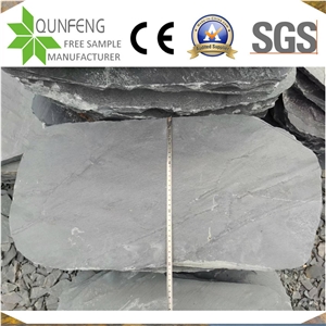 China Black Crazy Random Stone Courtyard Road Pavers Slate
