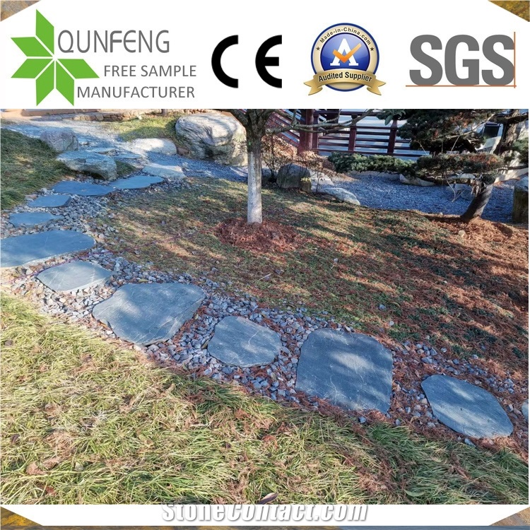 China Black Random Garden Stone Landscaping Walkway Slate