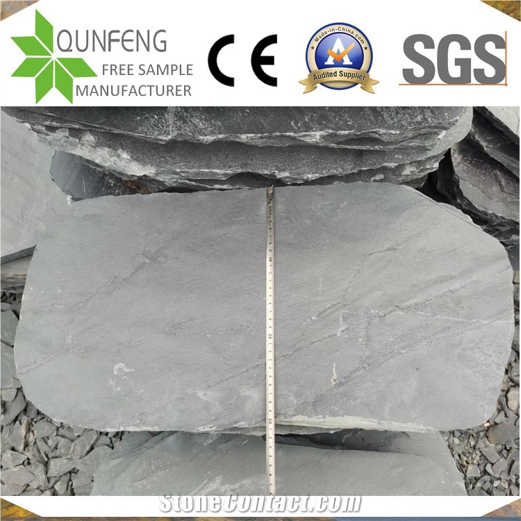 China Natural Black Stone Random Slate Walkway Pavers