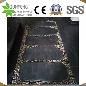 China Natural Black Stone Random Slate Walkway Pavers