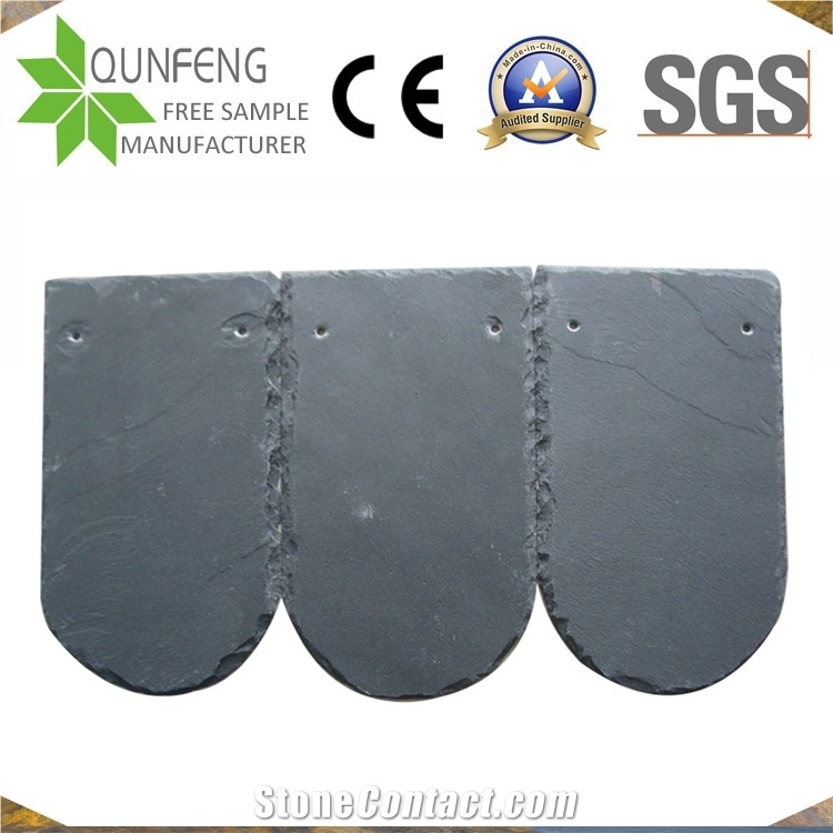 Half Round Shape Black Roof Tiles For Roof Coating