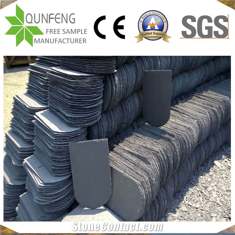 Half Round Shape Black Roof Tiles For Roof Coating