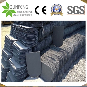 Half Round Shape Black Roof Tiles For Roof Coating