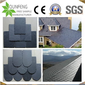 Half Round Shape Black Roof Tiles For Roof Coating