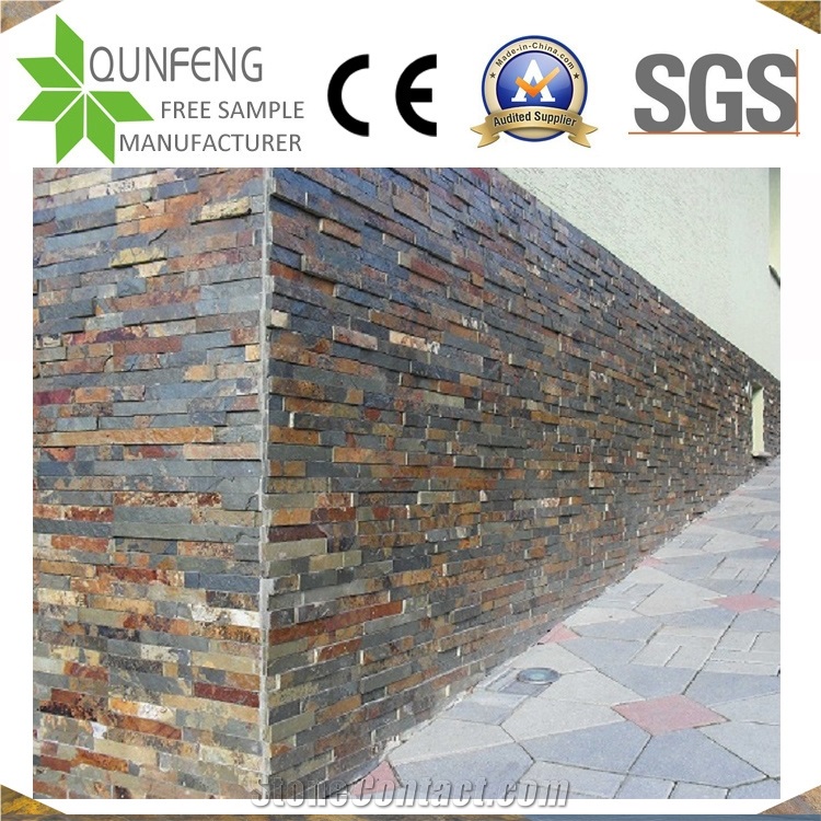 Jiangxi Rusty Slate Wall Cladding Stacked Ledger Stone