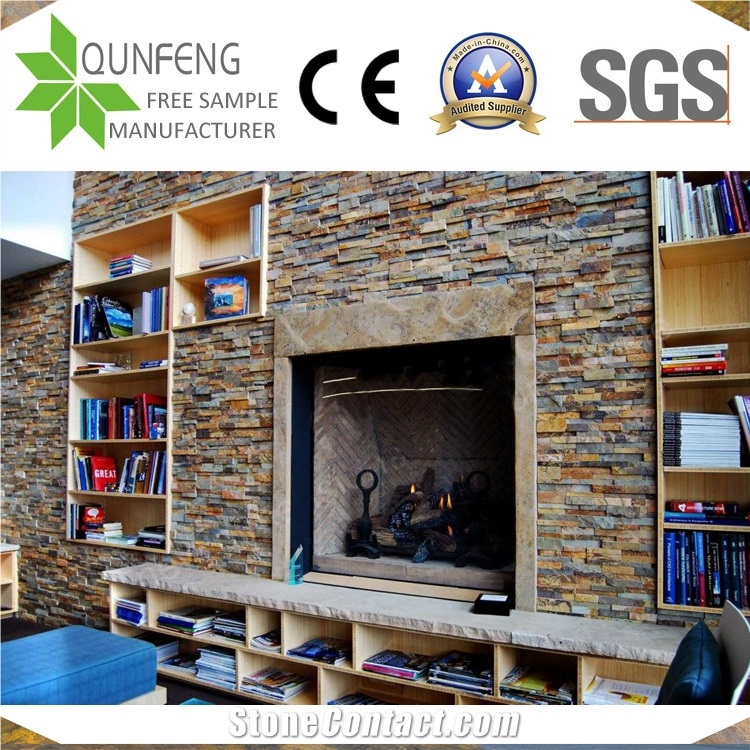 Jiangxi Rusty Slate Wall Cladding Stacked Ledger Stone
