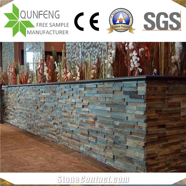 Jiangxi Rusty Slate Wall Cladding Stacked Ledger Stone