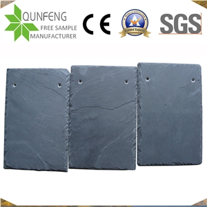 Natural Split Rectangular Black Slate Roofing Tile Coating