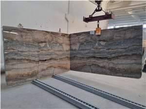 Illusion Grey Marble Slabs Bookmatch