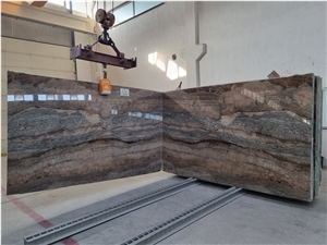 Illusion Grey Marble Slabs Bookmatch