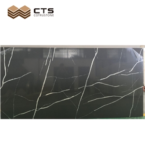 Black Calacatta Quartz Stone Slab High Quality Factory Price