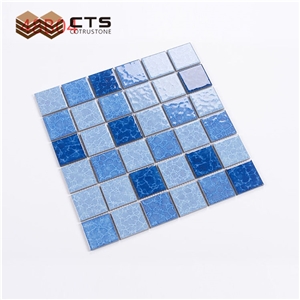 Blue Ceramic Swimmimg Pool Mosaic Wholesaleprice Top Quality