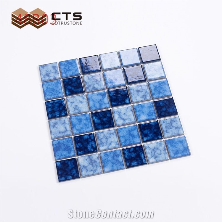 Blue Ceramic Swimmimg Pool Mosaic Wholesaleprice Top Quality