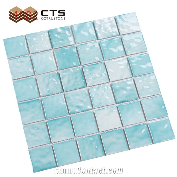 Blue Ceramic Swimmimg Pool Mosaic Wholesaleprice Top Quality