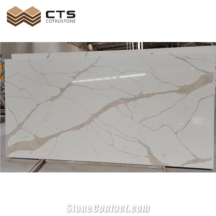 Stock Quartz Lowest Price B Grade Calacatta Series Polishing