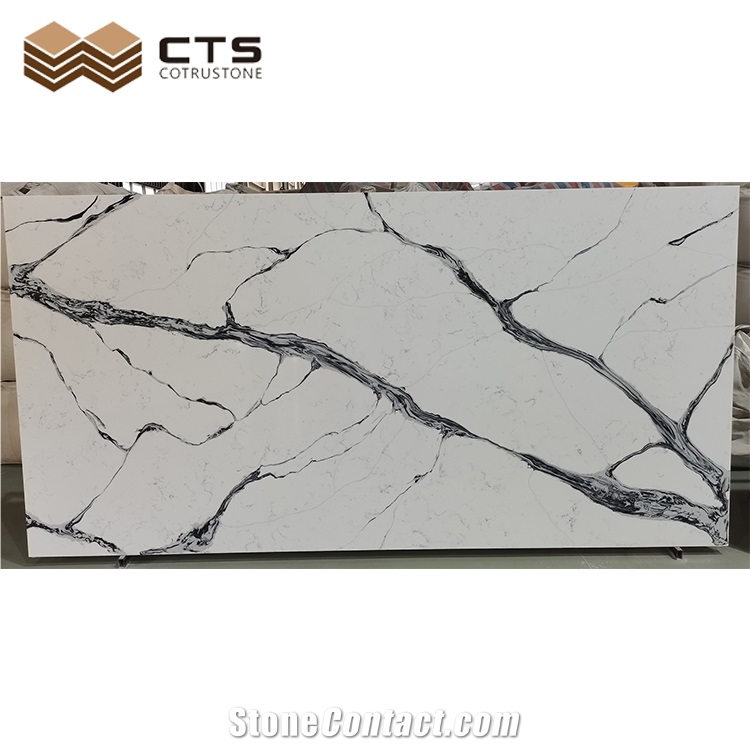 Stock Quartz Lowest Price B Grade Calacatta Series Polishing