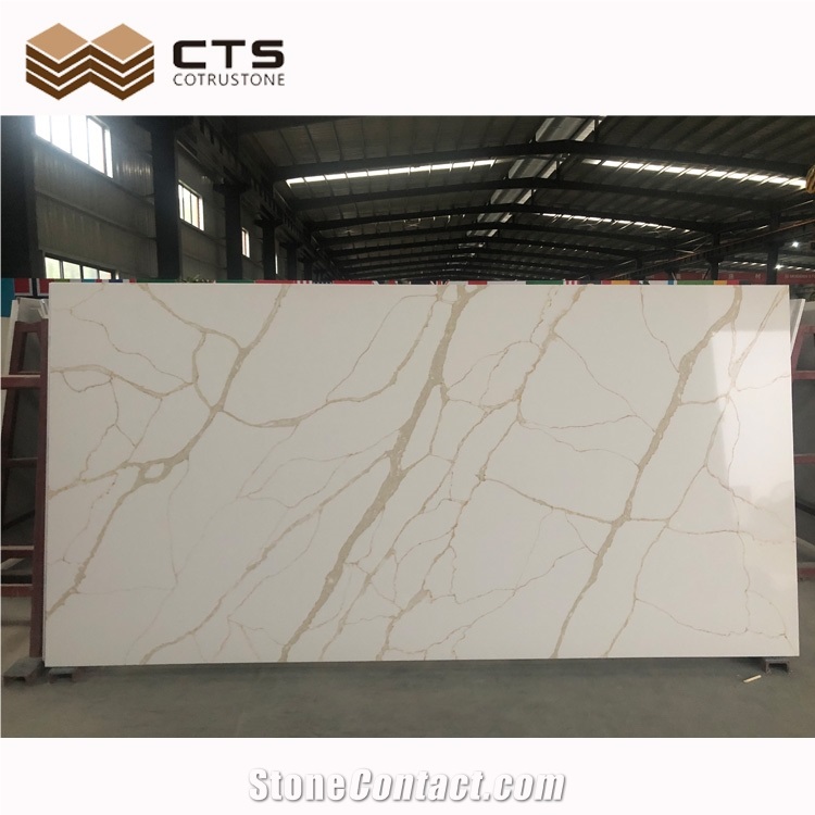Stock Quartz Lowest Price B Grade Calacatta Series Polishing