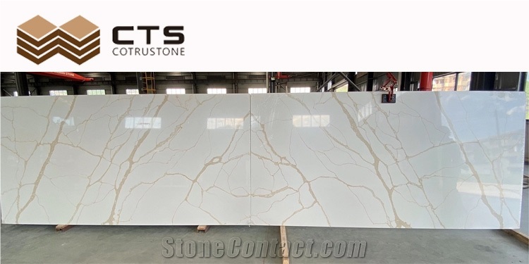 Stock Quartz Lowest Price B Grade Calacatta Series Polishing