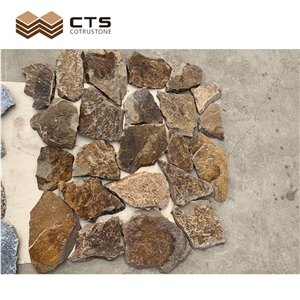 Chinese Yellow Nature Stone  Split Wall Stone Random Size