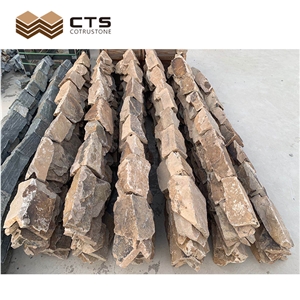 Chinese Yellow Nature Stone  Split Wall Stone Random Size