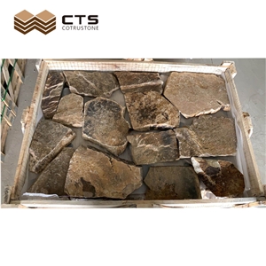 Chinese Yellow Nature Stone  Split Wall Stone Random Size