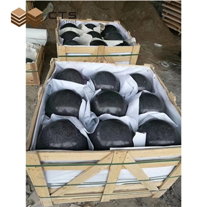 Granite Polished Ball Road Block Custom Size, Parking Bollards