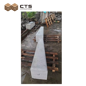 Large Size China Grey And Black Basalt Curbstone Curve Custome