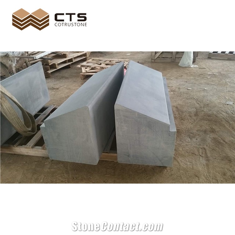 Large Size China Grey And Black Basalt Curbstone Curve Custome