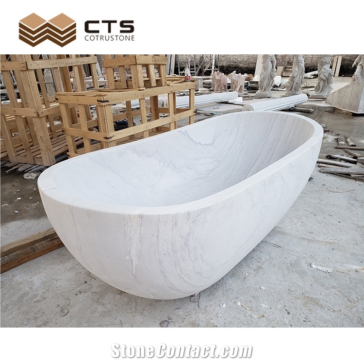 Natural Marble Bathtub Custom Size For Bathroom Decor