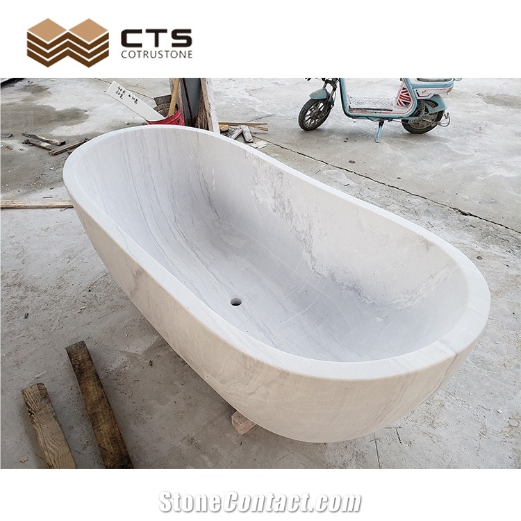 Natural Marble Bathtub Custom Size For Bathroom Decor