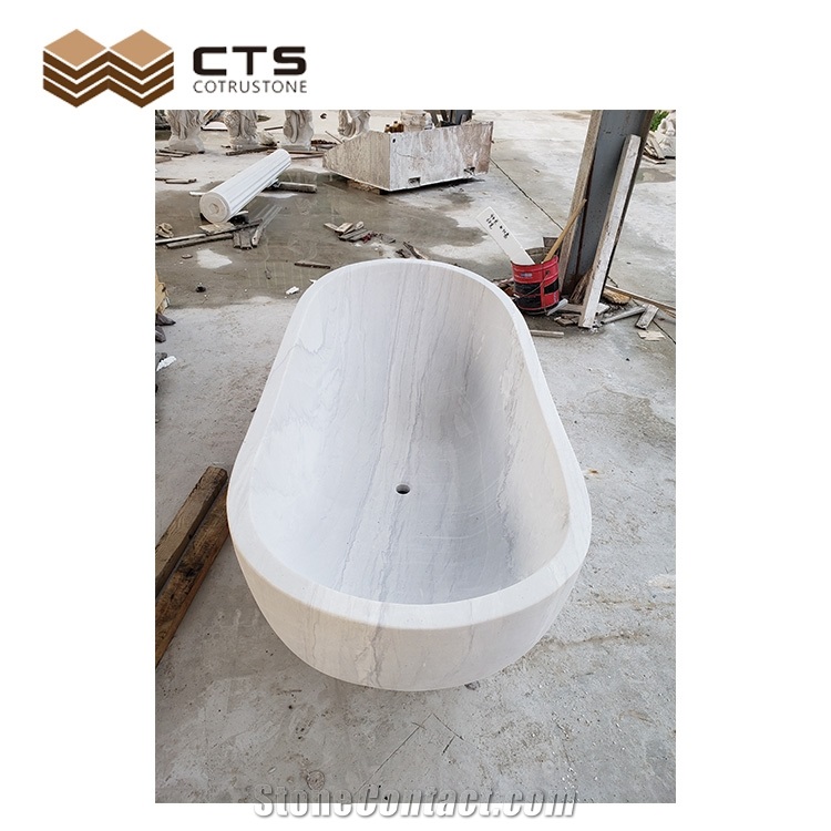 Natural Marble Bathtub Custom Size For Bathroom Decor