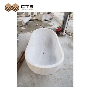 Natural Marble Bathtub Custom Size For Bathroom Decor
