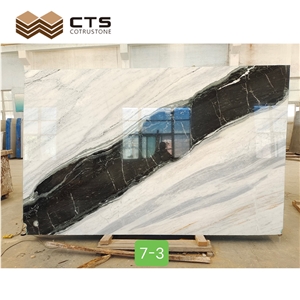 New Panda White Marble Table Custom Size Stone Interior Furniture