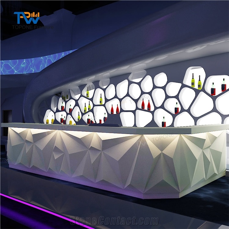 Custom Marble Led Furniture Restaurant Nightclub Bar Counter
