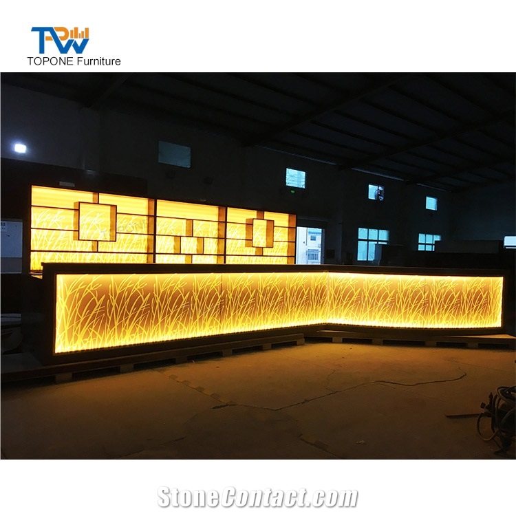 Custom Marble Led Furniture Restaurant Nightclub Bar Counter