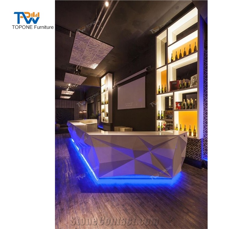 Custom Marble Led Furniture Restaurant Nightclub Bar Counter