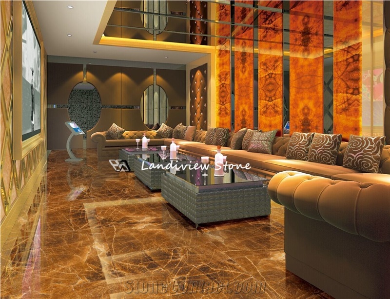 Chocolate Brown Onyx Slabs For Floor And Wall Panels
